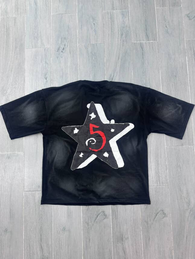 top secret art(5 star) crop shirt